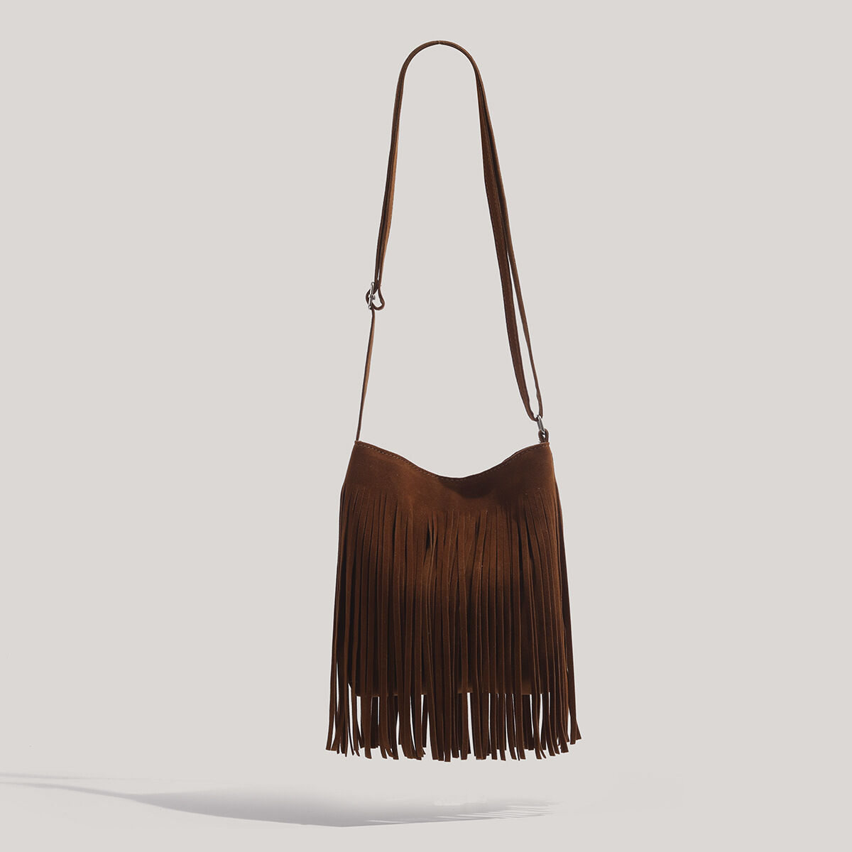 Streetwear Style Tassel Solid Color Tassel  Women's Square Bag