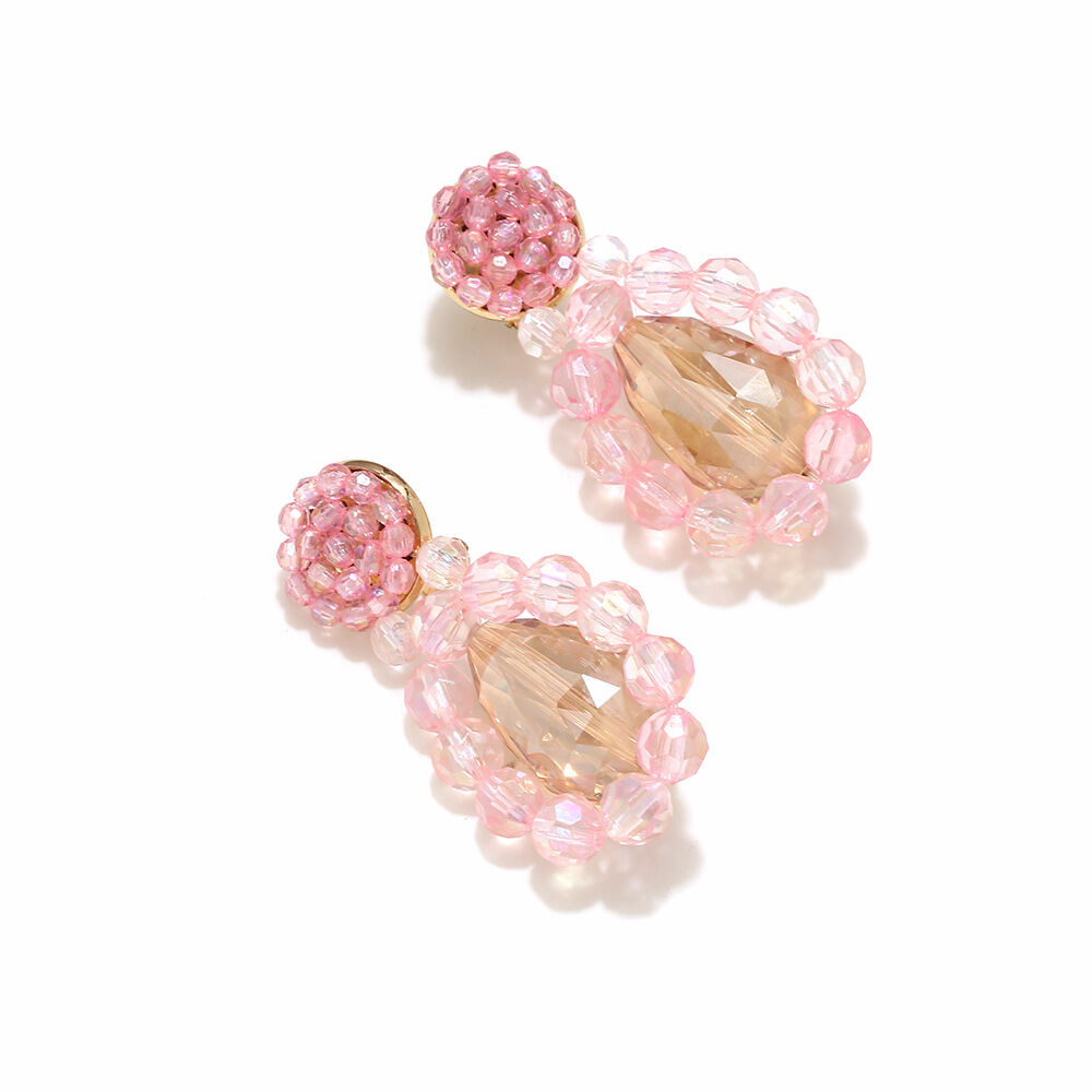 Sweet Crystal Beads Women's Drop Earrings Picture4