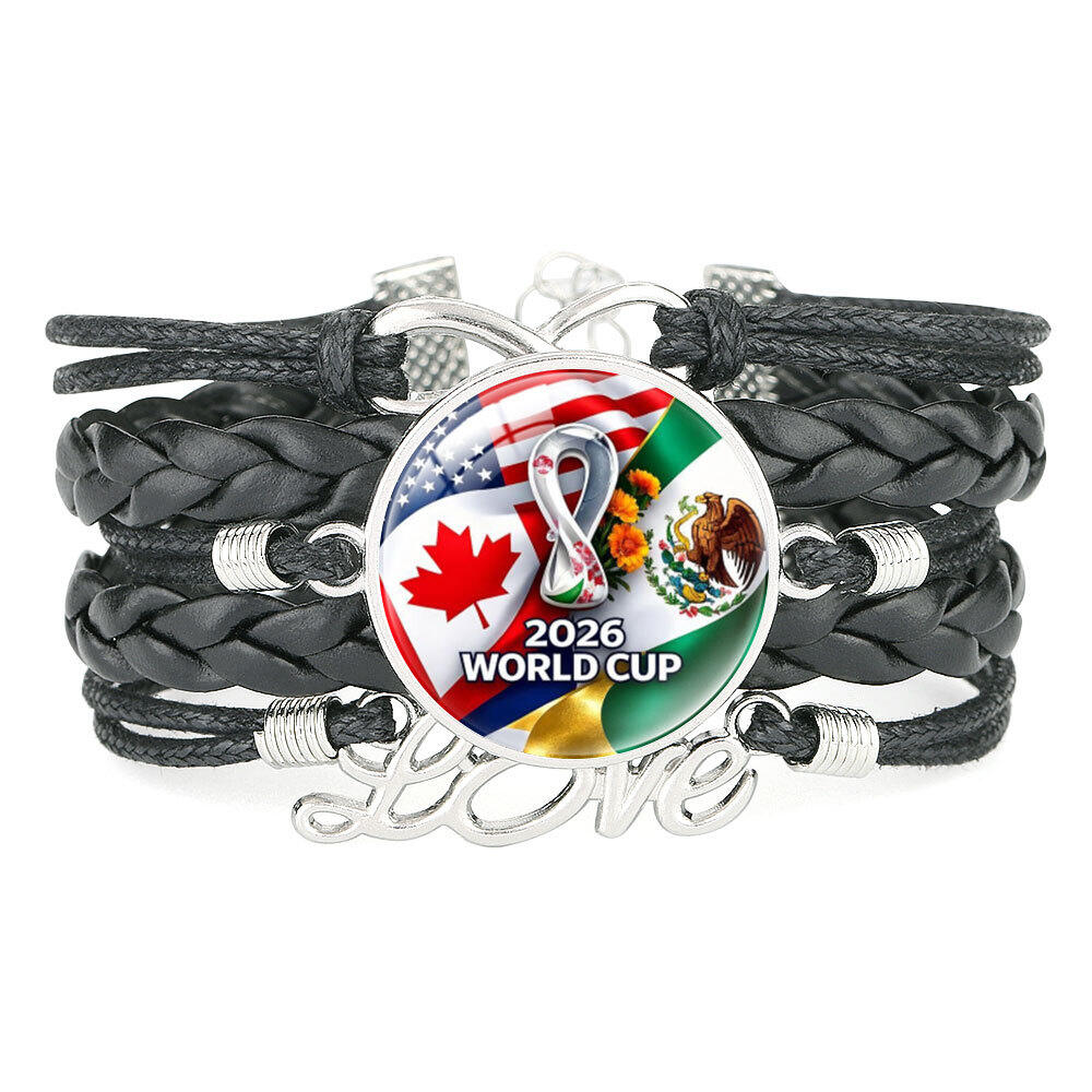 Ethnic Series Retro Mixed Color Woven Football Premium Quality Pu Unisex Braided Bracelets