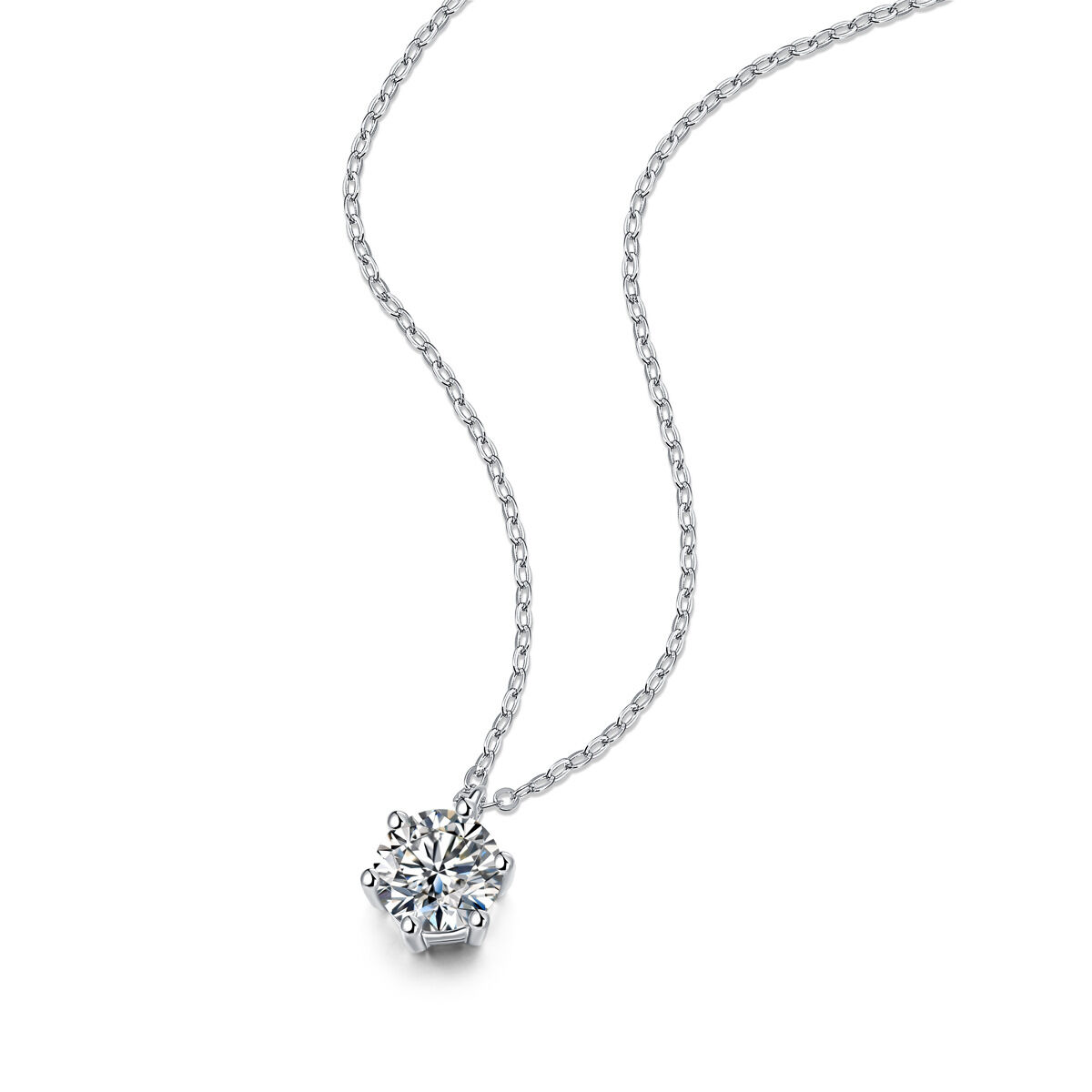 Luxurious  Elegant  S925  Six Prong Pendant  Moissanite Women's Moissanite   Necklaces Picture3