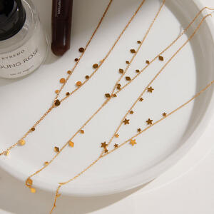 Collana da donna con ciondolo a forma di Y e nappa in acciaio inossidabile impermeabile h5 Immagine5