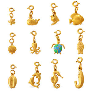 Simple Daily Oceanic Style Stainless Steel Waterproof Gold Color Women‘s Pendants h5 Picture5