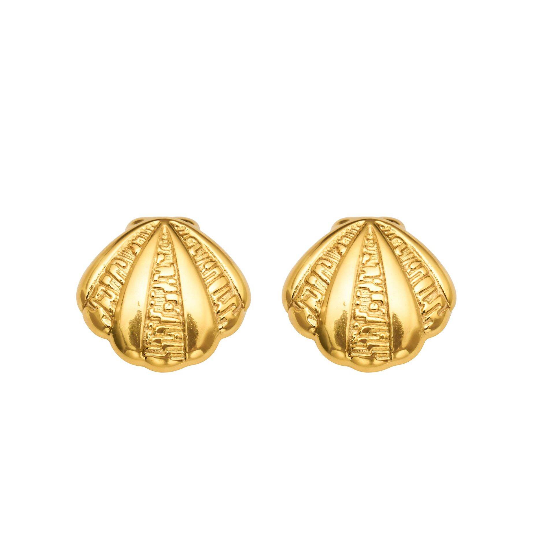 Vacation Oceanic Style Shell Stainless Steel Waterproof Women's Stud Earrings h5 Picture4