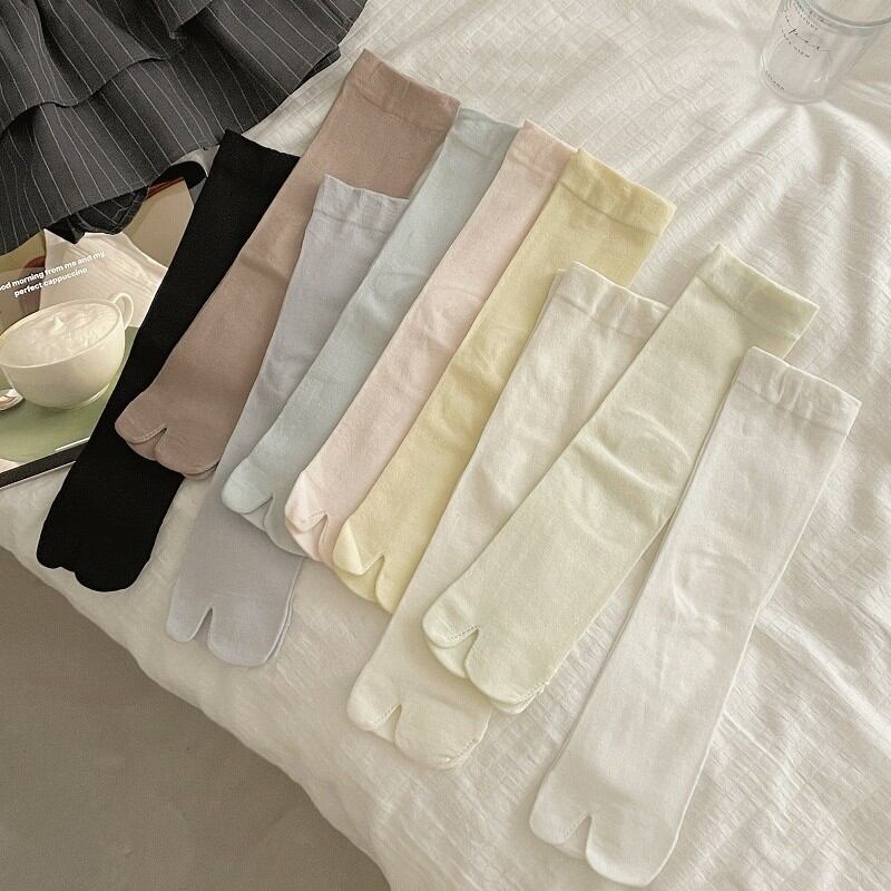 Elegante, einfarbige Socken mit hohem Bund, mittelhoch geschnitten h5Bild3