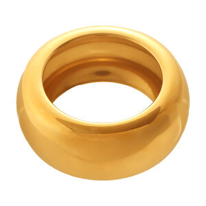 Bagues minimalistes pour femmes, collection Daily Circle, en acier inoxydable étanche, couleur or. h5 Image5
