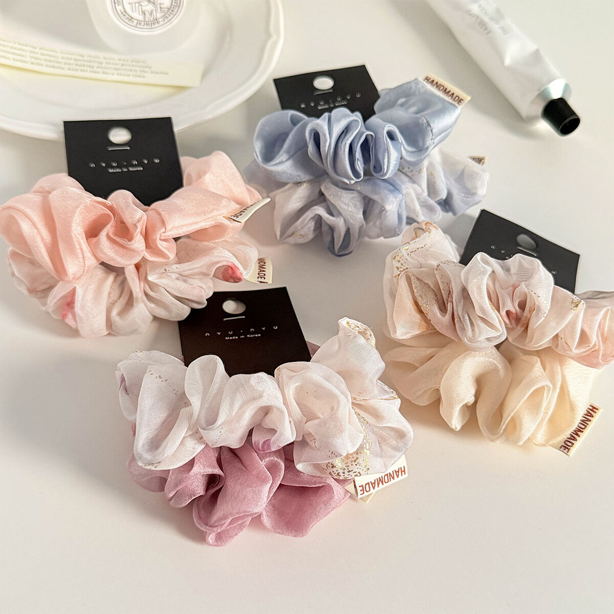 Simple Series Daily Solid Color Fabric Scrunchies