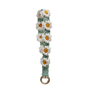 Simple Series Sweet Flower Mixed Color Woven Cotton Phone Chain h5