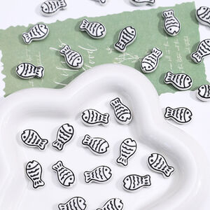 1 Piece Cute Fish Ceramics Jewelry Beads h5 Picture2