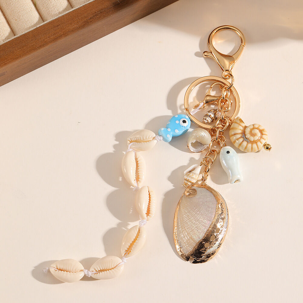 Simple Series Vacation Oceanic Style Shell Fish Ceramics Bag Charms h5Picture4