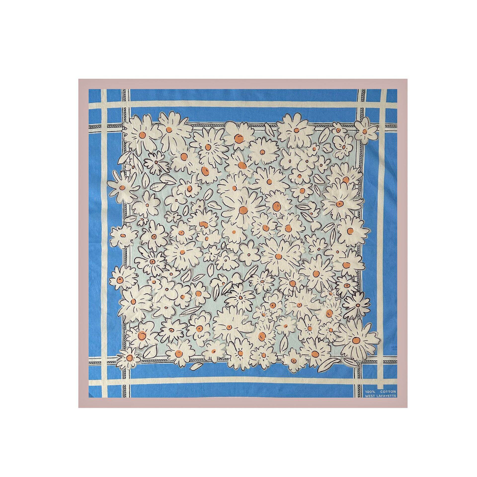 Bufandas de verano de algodón para mujer de la serie romántica con estampado floral. h5 Imagen2