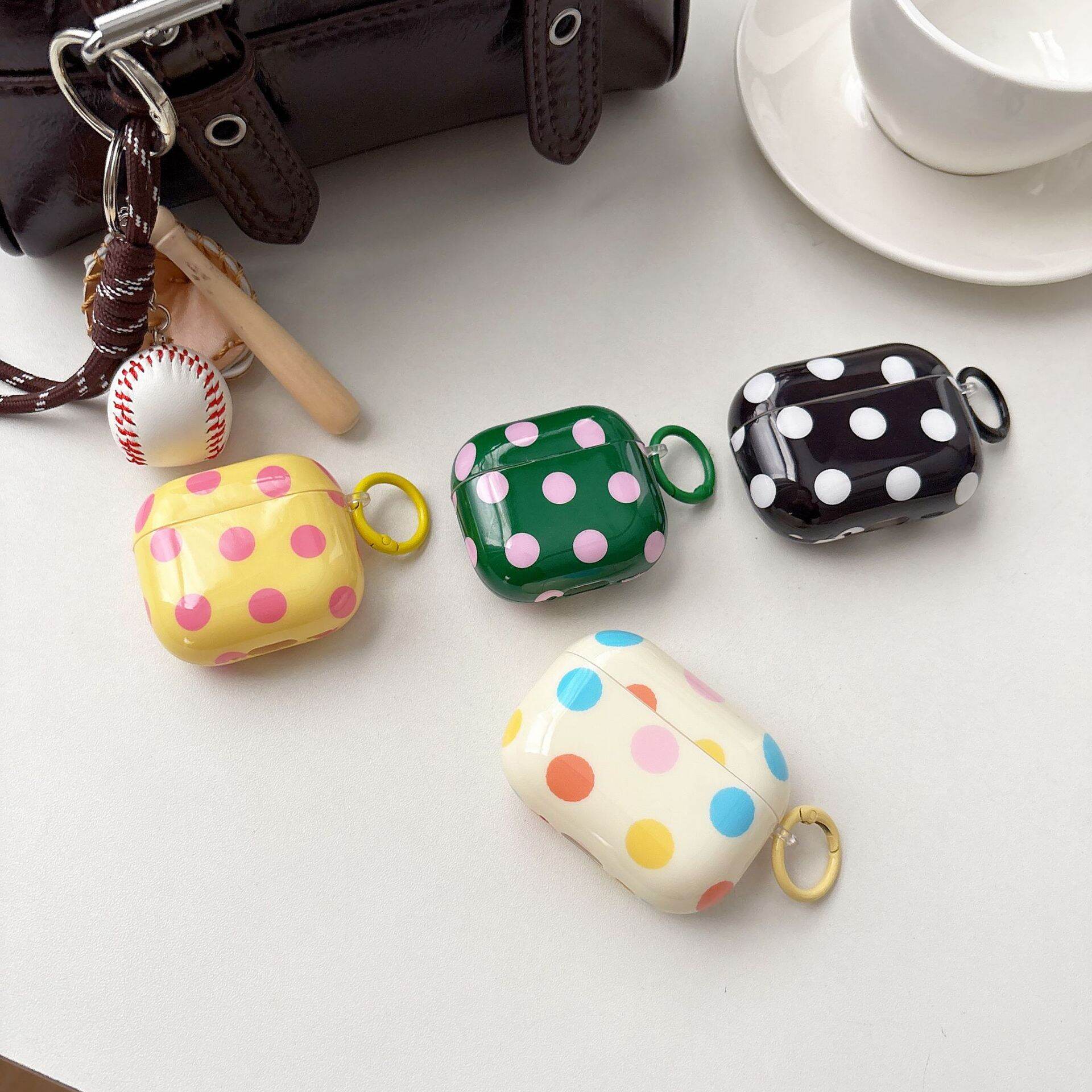 Custodia per auricolari unisex a pois colorati Immagine2
