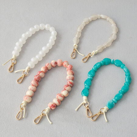 Simple Series Daily Solid Color Oceanic Style Gradient Color Acrylic Phone Chain