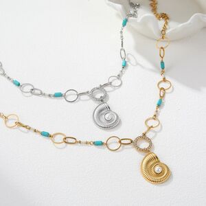 Simple Series Daily Chain Stainless Steel Waterproof Women's Chain Necklaces h5 Picture2