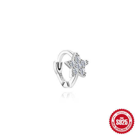 Eenvoudige retro oorbellen met druppelvormige cirkel en rechthoekige vorm, gemaakt van S925 platina en met moissanite steentjes, speciaal voor dames. 2
