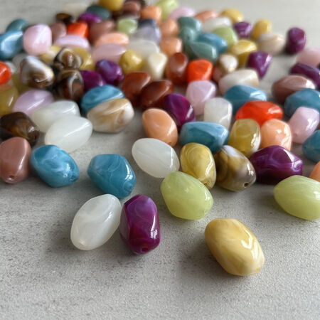 1 Piece Gradient Color Acrylic Jewelry Beads(21*15.5mm)