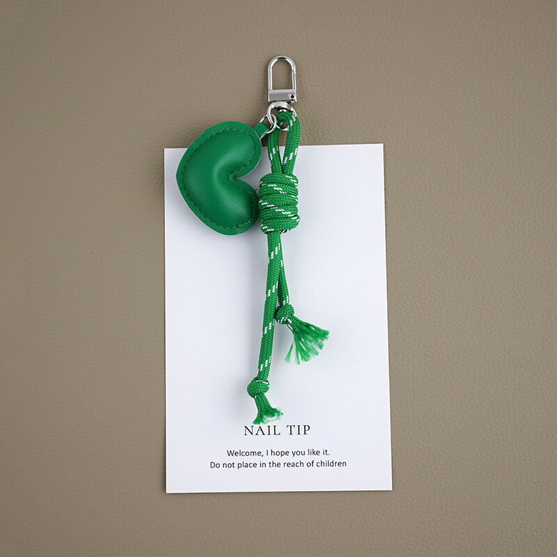 Romantic Series Simple Heart Solid Color Twist Pu Bag Charms