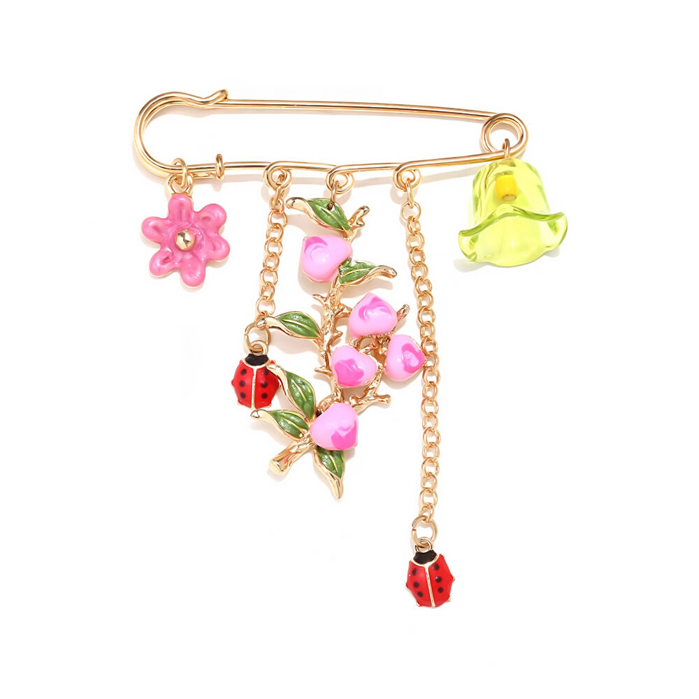 Romantic Series Sweet Flower Alloy Brooches h5Picture2