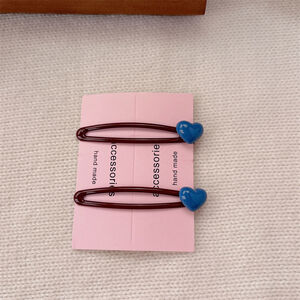 Romantic Series Simple Heart Resin Hair Clips h5