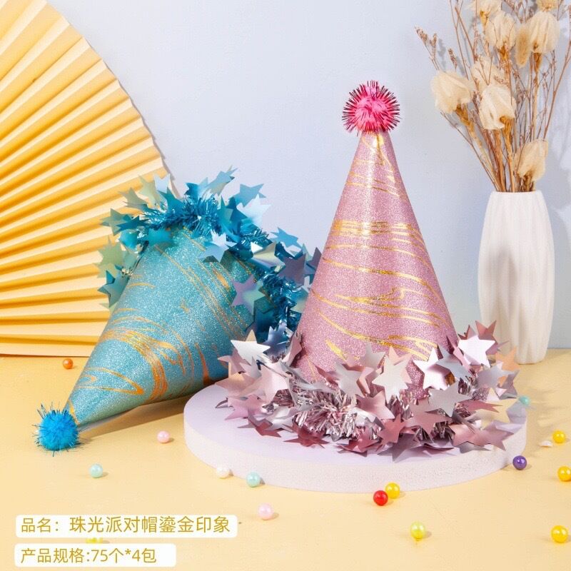 Simple Cute Irregular Shape Elegant Birthday Hat Acrylic Party Packaging h5 Picture3