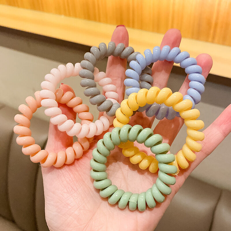 Simple Series Daily Solid Color Plastic Hair Ties h5Picture2