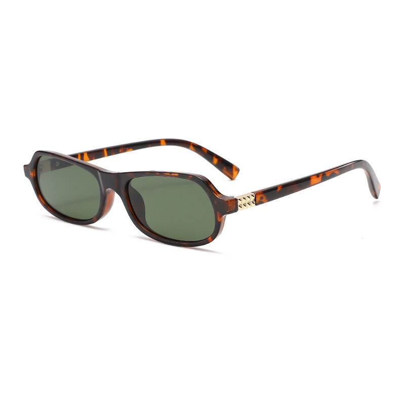 Simple Series Casual Solid Color Leopard Print Mixed Color Gradient Color Sunglasses 2