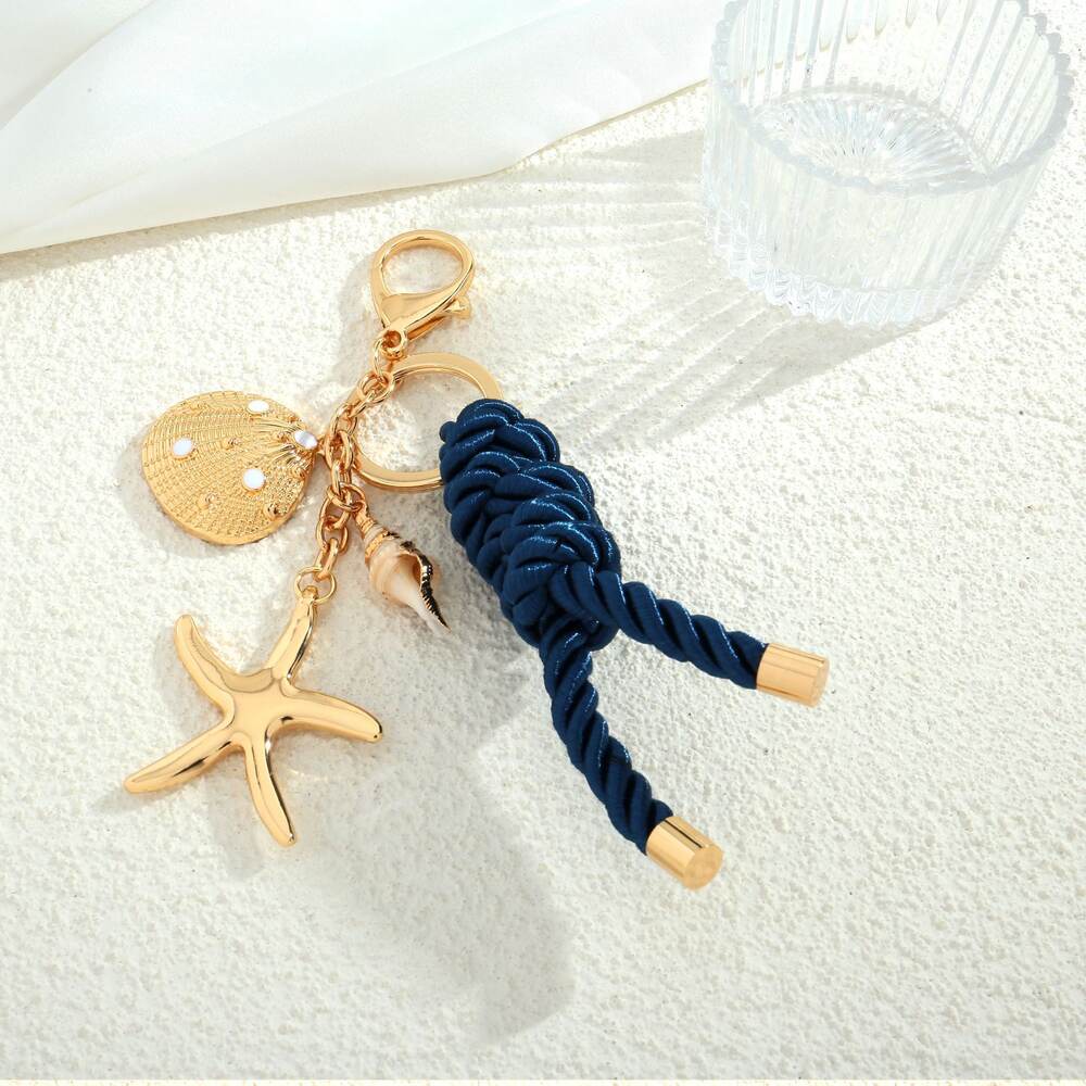 Simple Series Daily Twist Oceanic Style Starfish Alloy Keychain h5Picture3