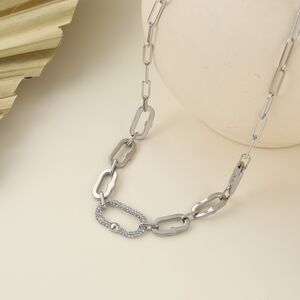 Luxury Daily Irregular Shape Patchwork Stainless Steel Waterproof Gold Color Women's Jewelry Sets h5 Picture3