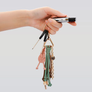 Simple Series Casual Oceanic Style Tassel Mixed Color Chain Woven Shell Alloy Bag Charms h5 Picture3