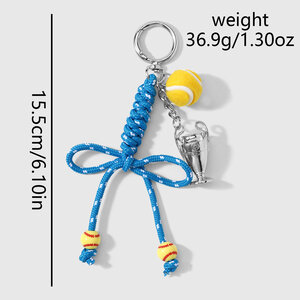 Simple Series Daily Bow Knot Tennis Mixed Color Polyester Bag Charms h5 Picture2