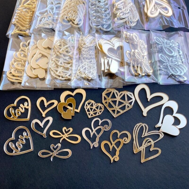 Romantic Series Cute Heart Wedding Party Festival Decorative Acrylic Party Packaging Picture5