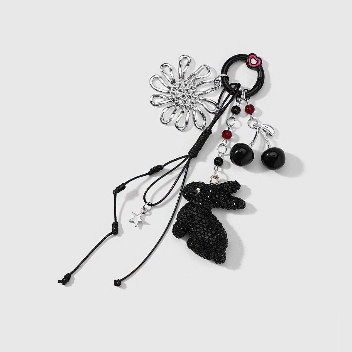 Simple Series Cute Flower Rabbit Star Cherry Alloy Bag Charms h5 Picture7