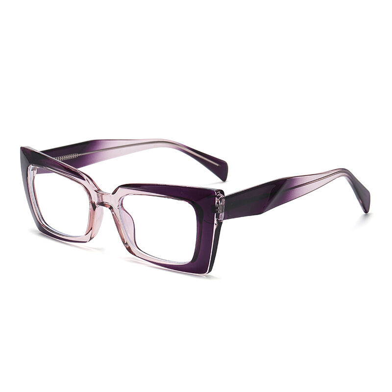 Simple Series Retro Irregular Shape Leopard Print Gradient Color Unisex Optical Glasses 2