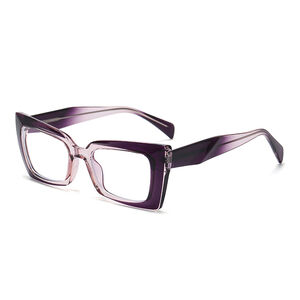 Simple Series Retro Irregular Shape Leopard Print Gradient Color Unisex Optical Glasses h5 Picture3