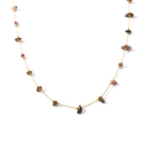 Simple Series Daily Chain Natural Stones Gold Color Women's Beaded Necklaces h5