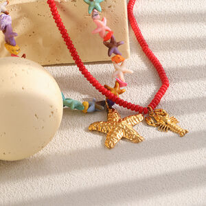 Romantic Series Oceanic Style Beads Resin Women's Beaded Necklaces h5 Picture2
