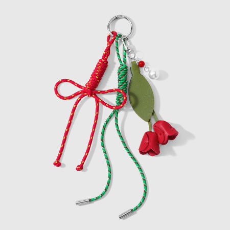 Ciondoli per borse in pelle di vari colori, modello Simple Series Daily Flower Bow Knot.