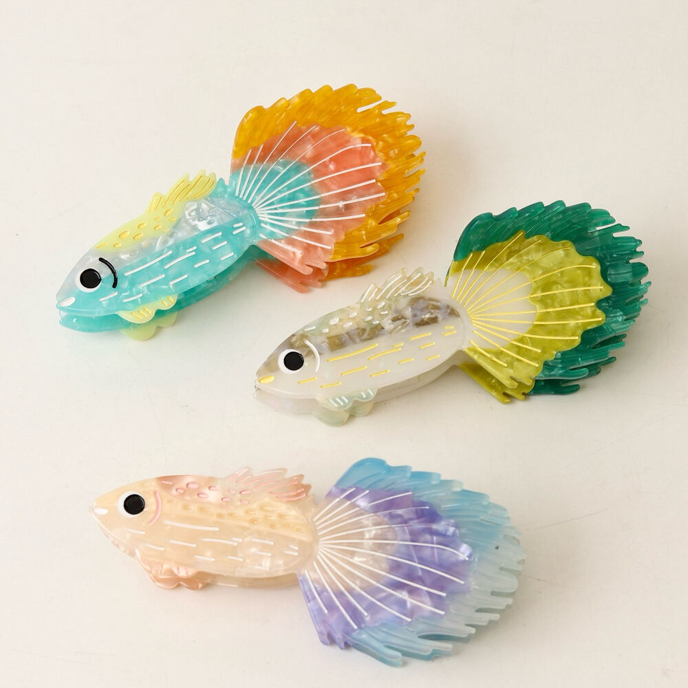 Simple Series Cute Oceanic Style Mixed Color Fish Acetate Hair Claws h5Picture4
