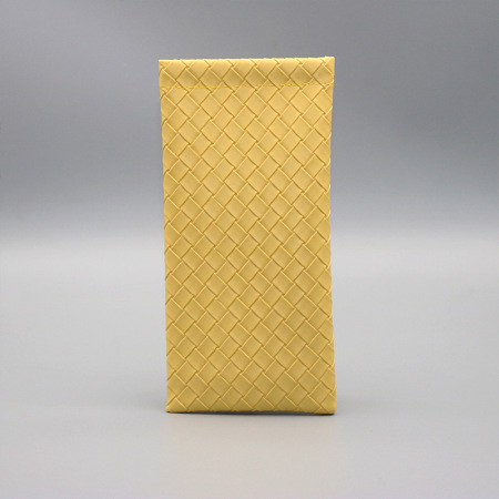 Simple Series Daily Solid Color Woven Pu Sunglasses Storage Bags