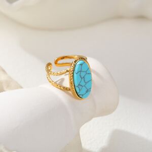 Simple Series Daily Irregular Shape Stainless Steel Waterproof Statement Rings h5 Picture3