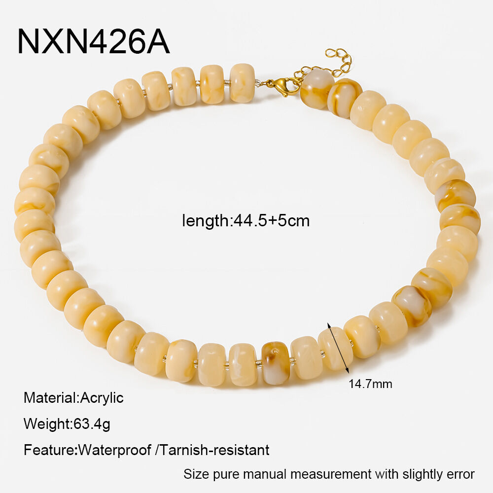 Ensembles de bijoux pour femmes en perles de vacances de la série ethnique, en acrylique doré