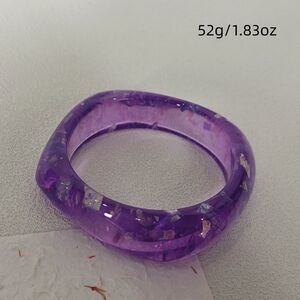 Gradient Transparent Color Resin Women's Bangles h5