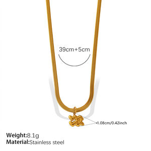 Simple Series Daily Constellation Stainless Steel Waterproof Gold Color Women's Pendant Necklaces h5