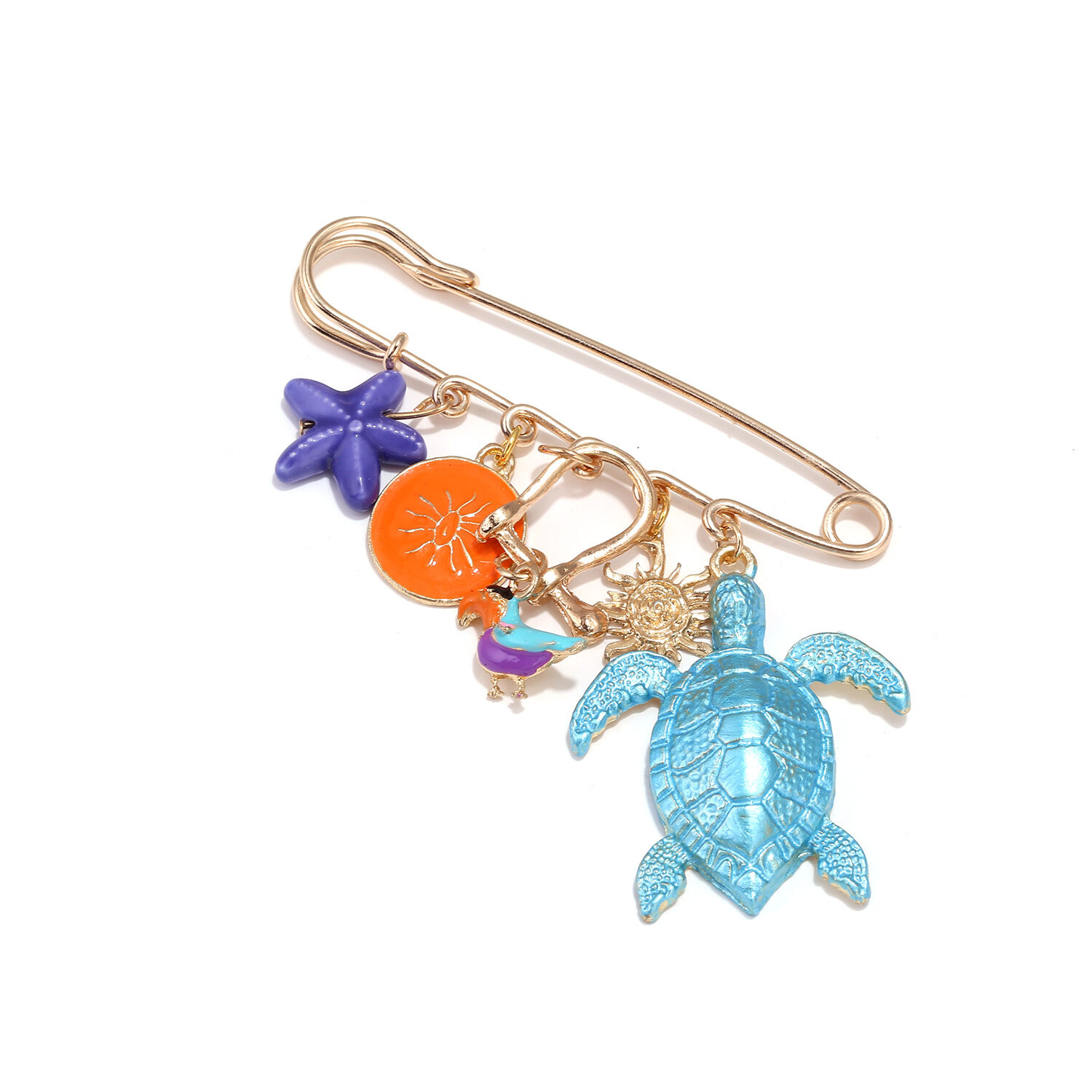 Simple Series Natural Animal Oceanic Style Starfish Alloy Brooches 2