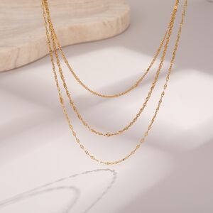 Simple Series Daily Irregular Shape Chain Stainless Steel Waterproof Chain Necklaces h5 Picture2