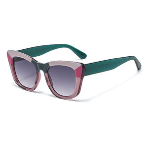 Simple Series Retro Leopard Print Mixed Color Gradient Color Unisex Sunglasses h5 Picture4
