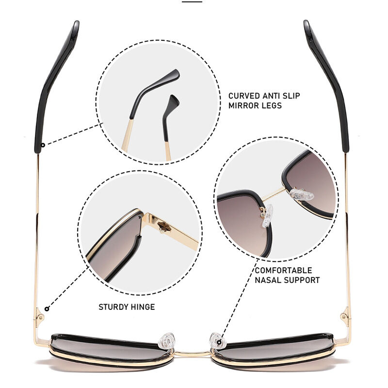 Simple Series Elegant Gradient Color Unisex Sunglasses Picture4