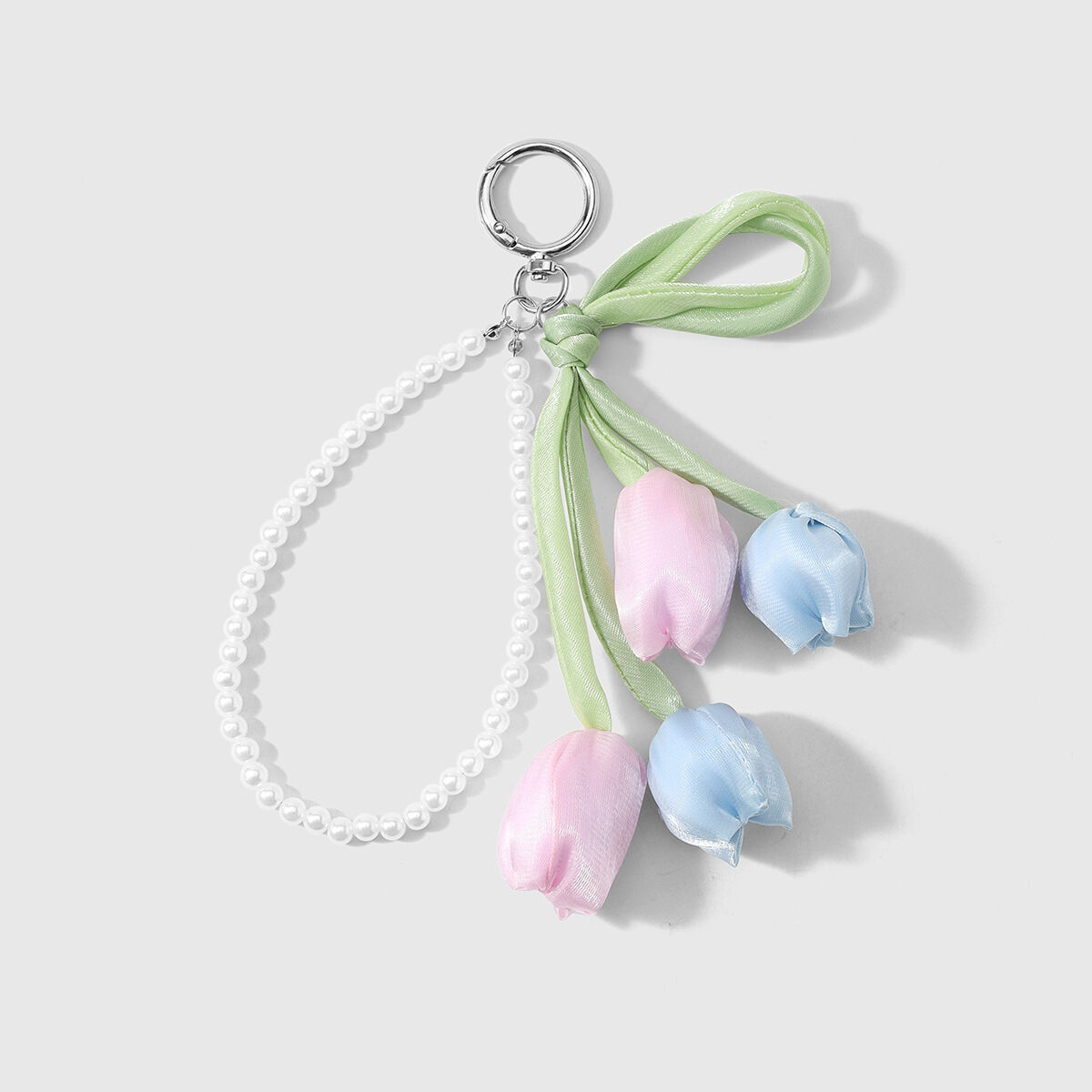 One light blue flower bud keychain Picture2