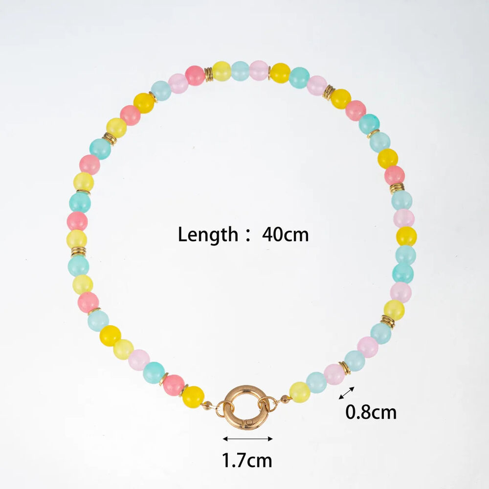 Simple Series Sweet Glaze Beads Women's Beaded Necklaces