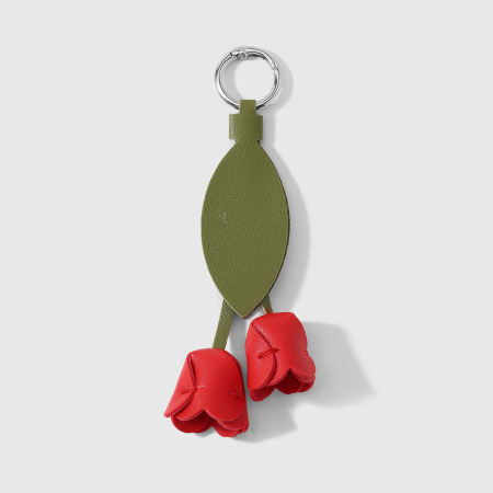 Ciondoli per borse in pelle Simple Series Daily Flower, colori misti, con rose.