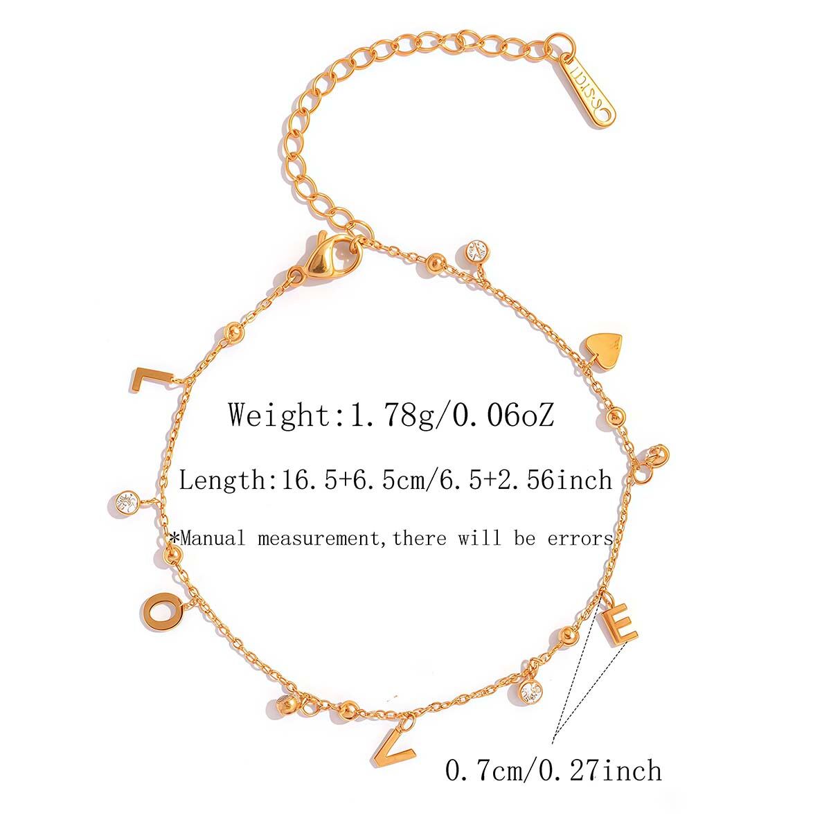 Gold Color/One Size/1pc Bracelet 